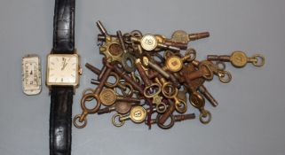 A lady's steel and gold plated Omega manual wind wrist watch retailed by Turler, one other watch