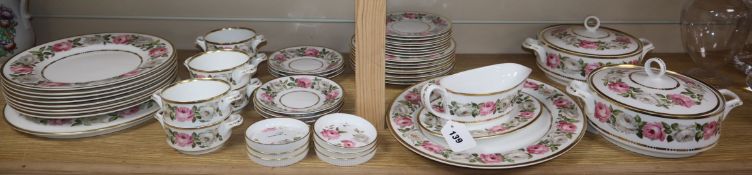 A Royal Worcester 'Royal Garden' pattern part dinner service, comprising: two circular vegetable