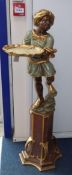 An Italian painted Blackamoor waiter H.130cm