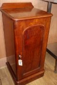 A Victorian mahogany bedside cupboard H.80cm