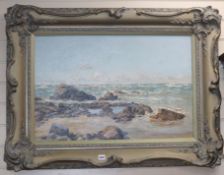 Cecil Thornley Stewart (1881-1967), oil on board, Coastal landscape, signed, 50 x 75cm