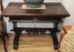 A Tuscan walnut side table W.100cm