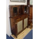 A Regency rosewood and cut brass chiffonier W.112cm