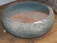 A bowl-shaped 'Atlantis' garden planter Diameter 38cm