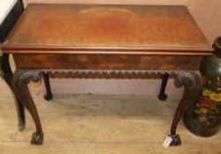 A George III mahogany card table