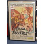 An original one sheet film poster "La Rebellion de Lus Esclavos" - The Revolt of the Slaves