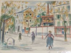 Maurice Utrillo (1883-1955) aquatint, Street scene, signed in the plate, 87/200, 30 x 37cm,