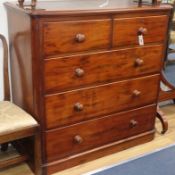 A Victorian mahogany chest of drawers W.115cm