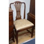 A pair of George III mahogany dining chairs