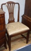 A pair of George III mahogany dining chairs