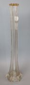 A tall parcel gilt glass vase height 60cm