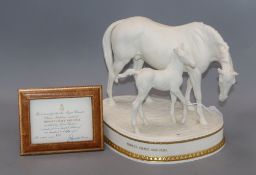 A Royal Worcester group of Prince's Grace and foal