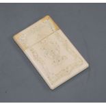 A Cantonese carved ivory card case