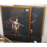 Burmese School, pair of gouache, Studies of dancers, indistinctly signed, 53 x 38cm