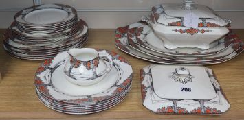 A Crown Ducal Orange Tree part dinner service