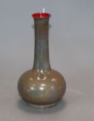 A Bernard Moore flambe bottle vase height 15.5cm