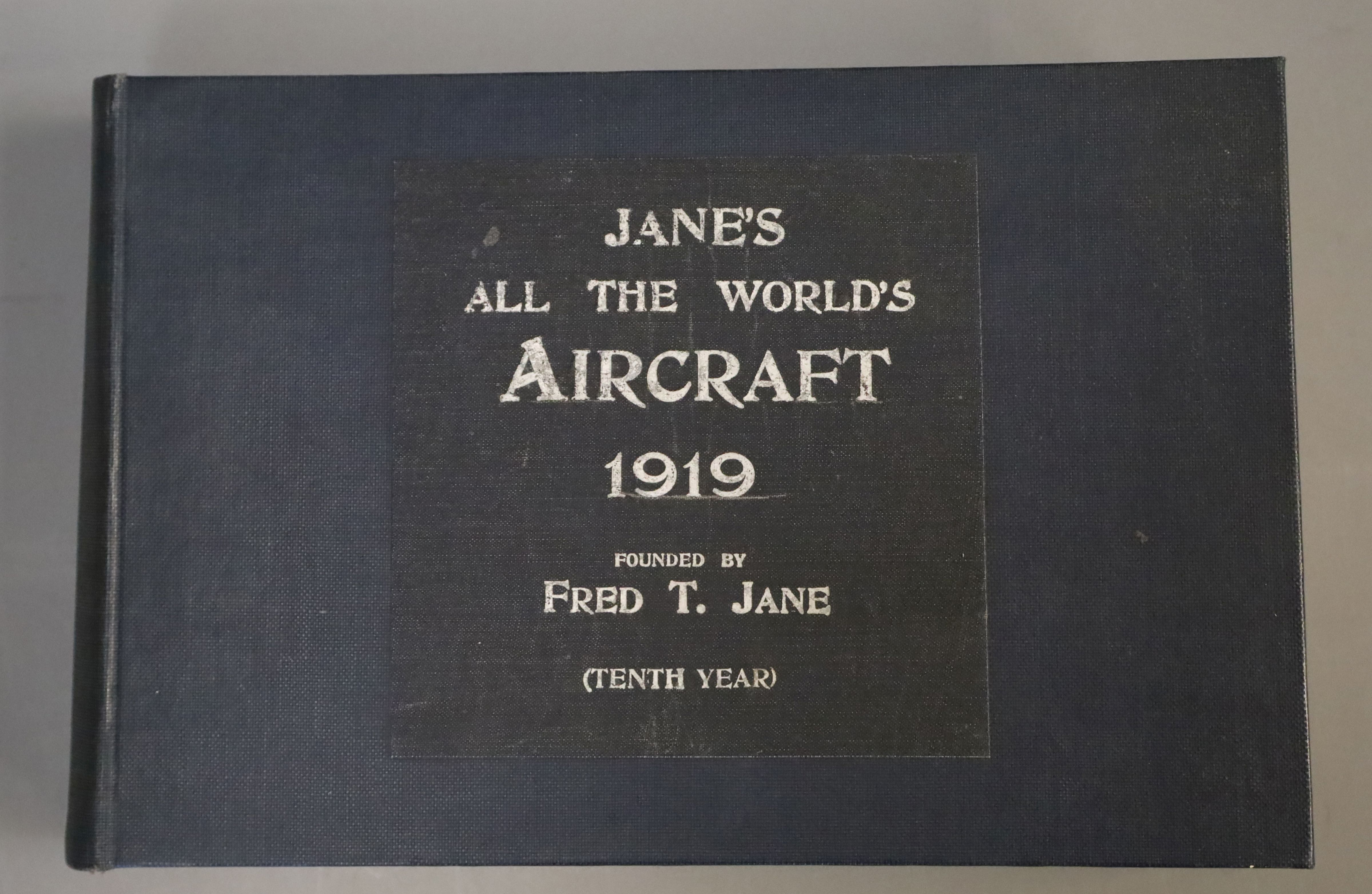 Jane's - Jane's All the World's Aircraft, oblong qto, cloth, London 1919
