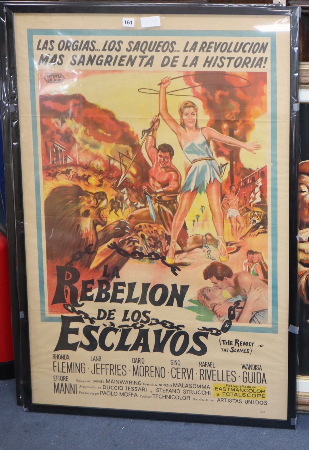 An original one sheet film poster "La Rebellion de Lus Esclavos" - The Revolt of the Slaves