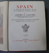 Calvert, Albert F, - Spain, 2 vols, qto, red cloth, 1700 illustrations, 46 in colour, B.T. Batsford,