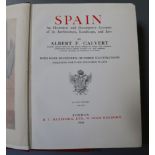 Calvert, Albert F, - Spain, 2 vols, qto, red cloth, 1700 illustrations, 46 in colour, B.T. Batsford,