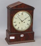 A 19th century bracket clock by Restell Croydon height 43cm
