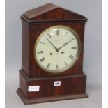 A 19th century bracket clock by Restell Croydon height 43cm