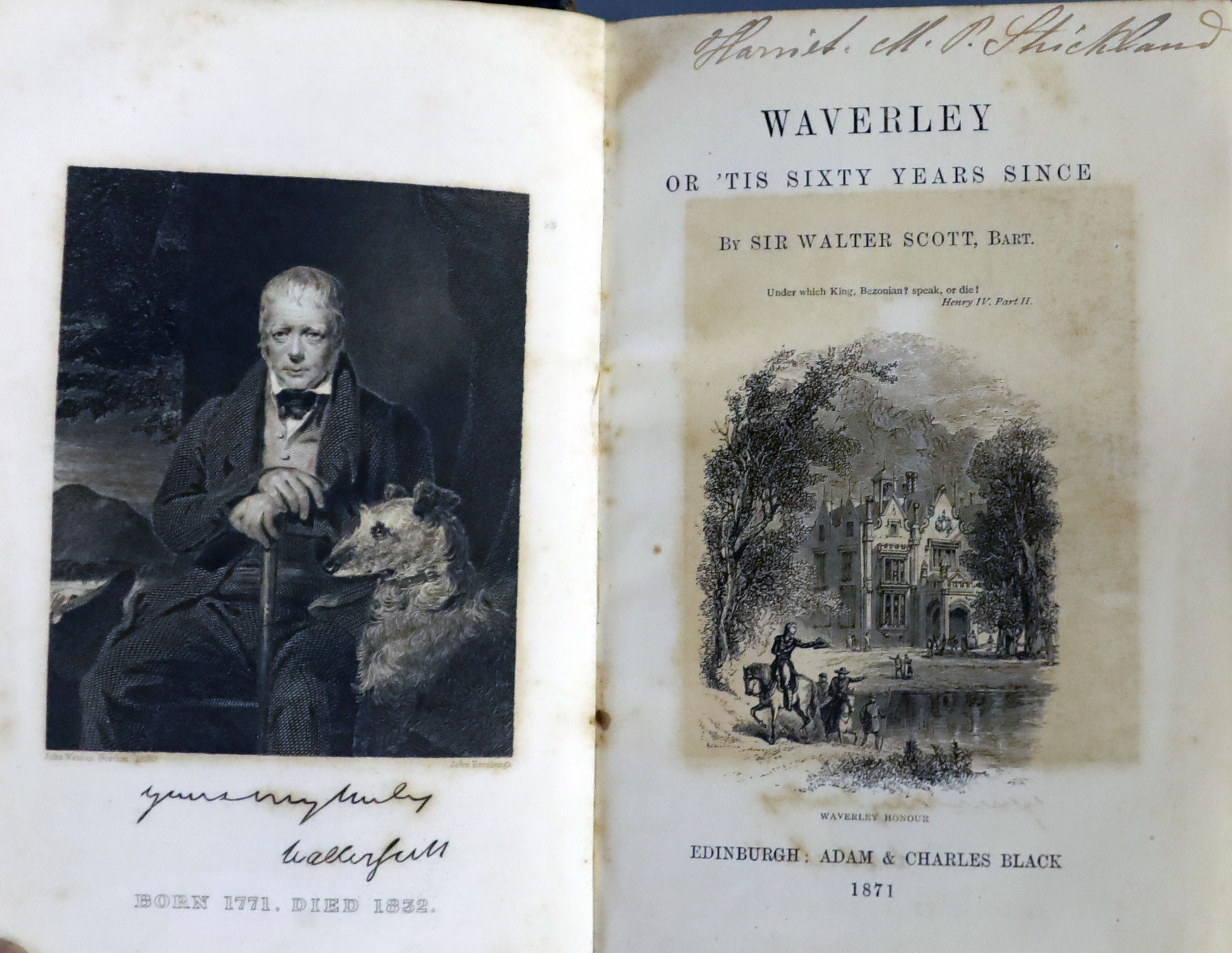 Scott, Sir Walter - Waverley Novels Centenary Edition, 22 of 25 vols, lacking vols 1,4 and 10,