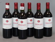 Six Bordeaux red wines