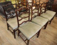 A set of eight George III-style mahogany dining chairs (two with arms)