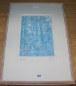 Roger de Grey (1918-1995) artist proof lithograph, Woodland scene, signed in pencil, 36 x 25cm