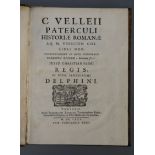 Velleius Paterculus - C. Velleii Paterculi historiae Romanae and M. Vinicium cos, qto, calf, lacking
