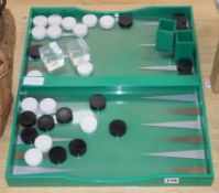 A backgammon set