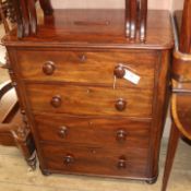 A small Victorian mahogany four drawer chest W.66cm