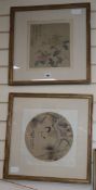 Two late 19th century Chinese paintings on silk