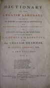 Johnson, Samuel - A Dictionary of The English Language, 1st edition, 2 vols, folio, rebound full