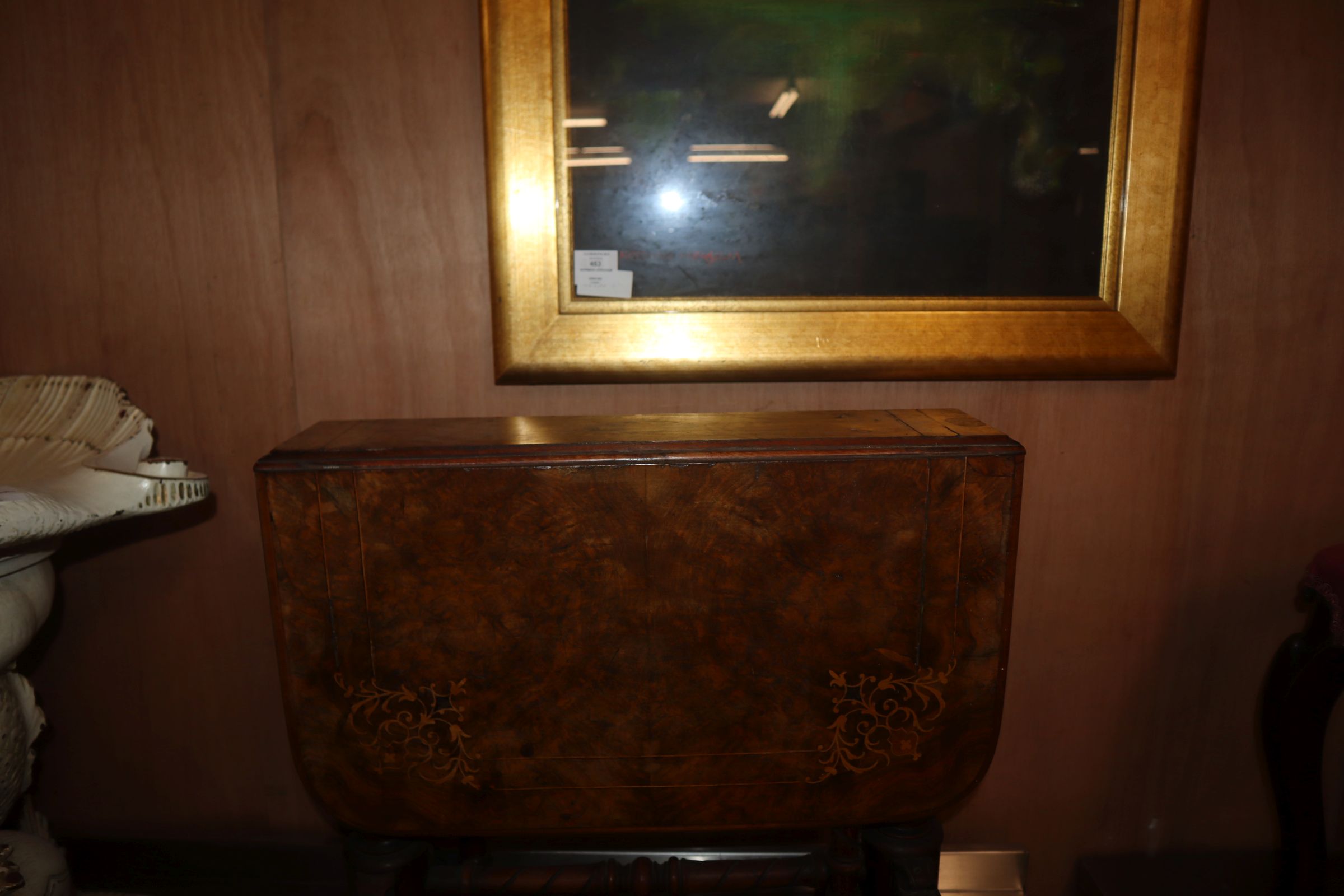 A Victorian walnut Sutherland table W.54cm - Image 4 of 5