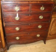 A George III mahogany chest W.100cm