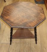 An Arts and Crafts octagonal table W.62cm