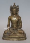 A bronze figure of a Bodhisattva height 20cm