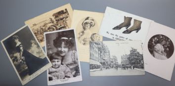 A collection of assorted postcards.