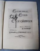 Farren, R - Cathedral Cities Ely and Norwich, folio, brown cloth gilt, with 19 full page plates,