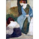 Robert Anning Bell R.W.S (1863-1903)watercolourTwo seated women (study for 'Music by the Water',