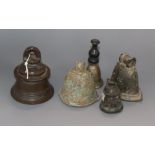 Five Indonesian antique bells