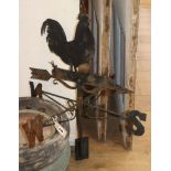 A cockerel weather vane W.61cm