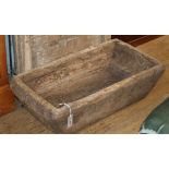 A large hardwood trough W.78cm