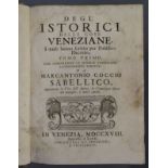 Venice: Bembo, Pietro; Paruta, Paolo and Sabellico - Degl' Istorici Delle Cose Veneziane ..., qto,