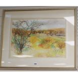 Alfred Hackney, watercolour, Autumn landscape, signed, 37 x 51cm