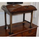 A Georgian style mahogany butler's tray on stand W.71cm