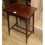 An Edwardian mahogany swivel and fold over games table, circa 1910 W.51cm