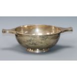 A George VI silver quaich, George Howson, Sheffield, 1938, 20.5cm, 8.5 oz.